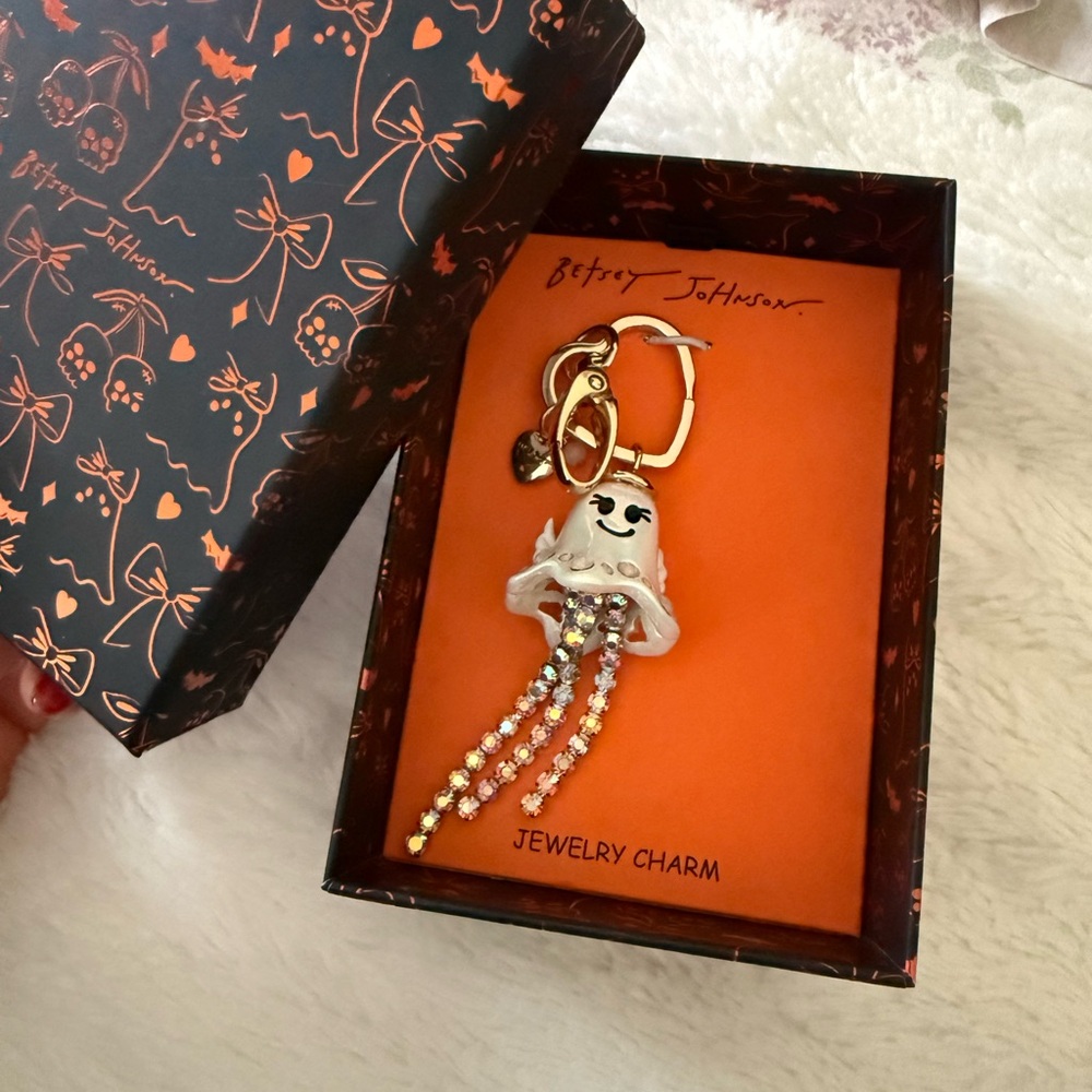 Betsey Johnson Ghost Angel Jewelry Charm Keychain